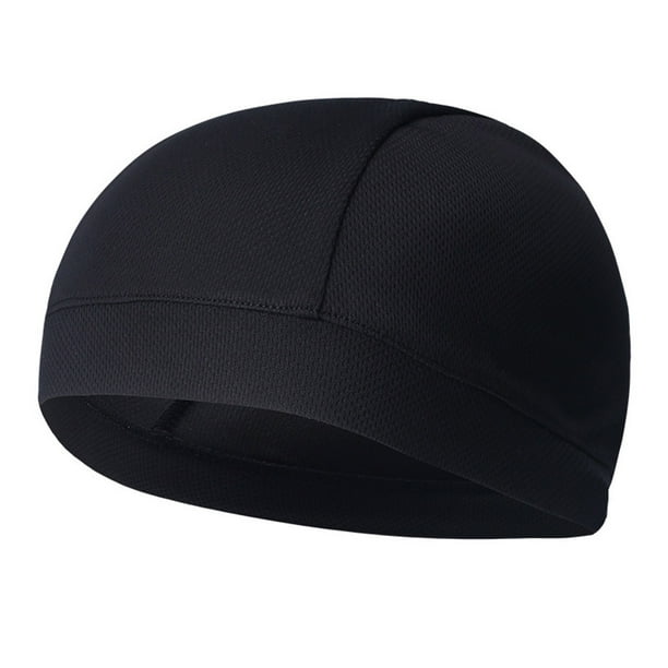 Summer Absorb Sweat Breathable Elastic Riding Skull Cap Solid Color Outdoor Sport QuickDry