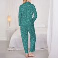 thumbnail image 3 of Pajama Sets for Women 2 Pcs, marine flora pattern Button Down Long Sleeve Sleepwear Lounge PJ Sets, 3 of 6