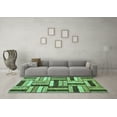 thumbnail image 3 of Ahgly Company Indoor Rectangle Abstract Turquoise Blue Modern Area Rugs, 2' x 5', 3 of 4