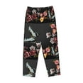 thumbnail image 6 of Uemuo Butterfly with Fowers Pattern Women's Wide Leg Palazzo Lounge Pants with Pockets Light Weight Loose Comfy Casual Pajama Pants-Large, 6 of 9