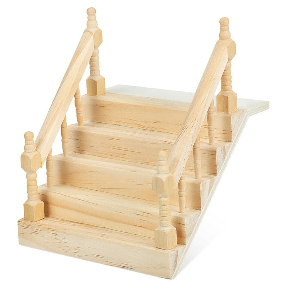 SWETRACE 1Pcs Realistic Miniature Dollhouse Staircase for Boys and Girls