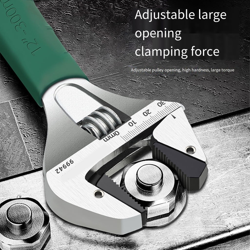 Carbon Steel Adjustable Wrench with Comfortable Handle Multifunction Spanner Perfect for DIY Enthusiasts Professional