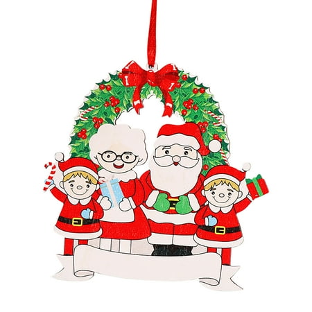 

AXXD Christmas Decorations Hanging Ornaments Christmas Ornaments Wooden Wreaths Family Christmas Pendants Christmas Wooden Ornaments Home Decor For Clearance
