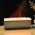 thumbnail image 3 of ¡Compra ya y Ahorra!, Humidificador de llama con simulación de escena nocturna ahuecada con vetas de madera para el hogar, máquina de aromaterapia con luz nocturna portátil Akmoler, 3 of 7