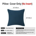 thumbnail image 6 of Unique Bargains 2-Pack Solid Waterproof Decorative Throw Pillow Covers Blue 18" x 18", 6 of 7