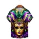 thumbnail image 2 of Camisas de Manga Larga para Hombres, Botón de Impresión Blusa de Cuello, Camisa de Poliéster de Moda Casual, 2 of 9