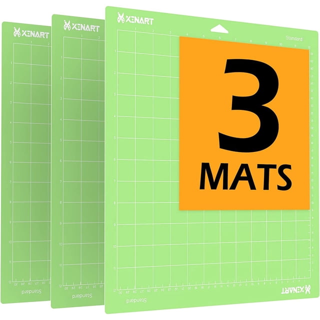Tapetes de corte para Cricut Maker 3/Explore 3/Maker/Air 2 3 tapetes de 12 x 12 pulgadas, agarre adhesivo estándar, tapete de corte de repuesto verde de 12 x 12 pulgadas para Cricut