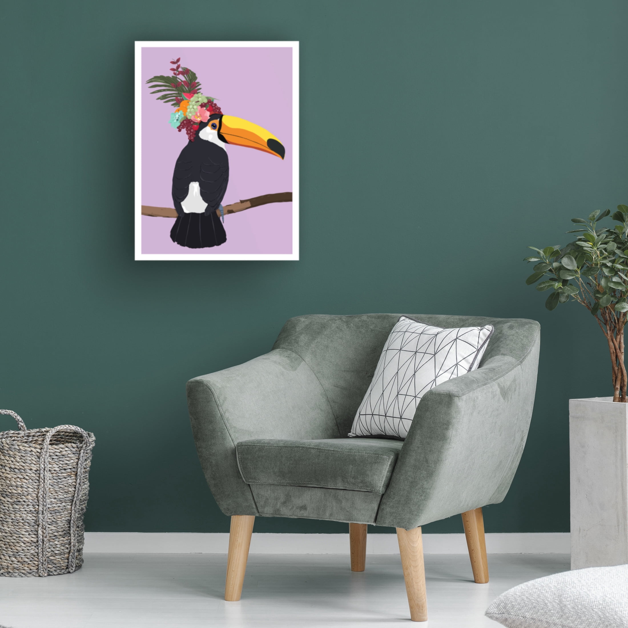Canvas Wall Art - Bykammille 'Toucan' Wall Art for Living Room, Bedroom, or Office Décor by Trademark Fine Art - 24 x 32 Inches