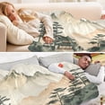 thumbnail image 5 of Fluorescent Cover blanket 70x55 inch frannel blanket Office nap blanket Camping blanket Bedding travel blanket Glow blanket Ink and Wash House, 5 of 8