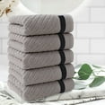 thumbnail image 5 of Solid Color Towel Set (Brown), 5-Piece Thickened Soft Absorbent Towels, Home Bathroom Towel Collection, Ideal for Daily Bathing & Face Washing, 5 of 6