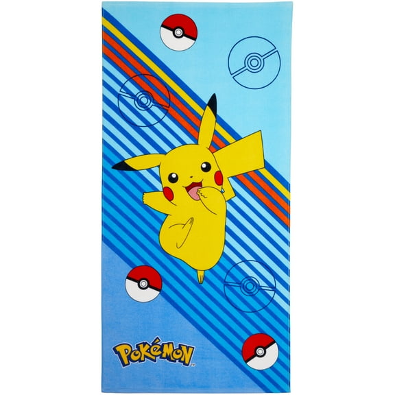 Pokemon Kids Cotton Beach Towel, 28" X 58"