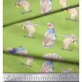 thumbnail image 2 of Soimoi Cotton Duck Fabric Cycle,Rabbit & Bear Kids Fabric Prints By Yard 56 Inch Wide, 2 of 2
