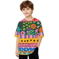 thumbnail image 2 of Spazoro Toddler Girls T-shirts, Casual Crewneck Summer Floral Print Short Sleeve Tops Tee Multicolor Size 5 T, 2 of 7