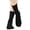 Black, variant on Eltusu Girls Knitting Cotton Socks, Comfort Stretchy Breathable Solid Color Mid-Calf Socks Hot Pink Size 5-13T