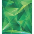 thumbnail image 3 of Mint Duvet Cover Set, Psychedelic Geometric Crystal Pattern with Cosmic Digital Boho Print, Decorative 3 Piece Bedding Set with 2 Pillow Shams, Calking Size, Jade and Lime Green, by Ambesonne, 3 of 3