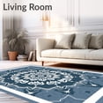 thumbnail image 2 of ODIKA 2'x3' Machine Washable Non-Slip Area Rug, Winter Snowflake with Crystalline High Traffic Rug, Blue, 746974, 2 of 7