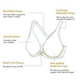 thumbnail image 2 of DELIMIRA Women's Front Closure Racerback Bra Seamless Plunge Underwire Unlined Bras, 2 of 7
