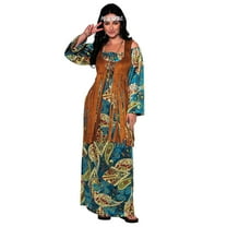 Morris Costumes Womens Bohemian Dress Costume - Size Medium - Brown
