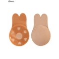 thumbnail image 3 of Spencer Rabbit Ear Women's Strapless Push Up Backless Bra Self Adhesive Invisible Bra Silicone Sticky Nipple Covers Breathable Lifting "Beige, Cup DD", 3 of 6