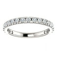 thumbnail image 1 of 5/8 cttw Diamond Wedding Ring Womens Stackable Pave French Set Band 14k Gold, 1 of 4