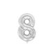thumbnail image 1 of Bearachild 16 pulgadas Tamaño grande Oro Plata Rosa Oro Número Globo Cumpleaños Decoraciones para fiestas de bodas Globos de aluminio Niño Niño Juguete Kits de decoración para fiestas plata ocho Bearachild HA002665-18, 1 of 1