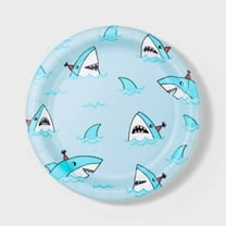 20ct 8.5" Disposable Shark Dinner Plates - Spritz