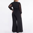 thumbnail image 6 of IROINNID Long Sleeve V-Neck Jumpsuit For Women Full-Length Wide Leg Jumpsuits Pant Romper Mesh Blouse Loose Jumpsuit, 6 of 8