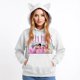 thumbnail image 3 of Pop cazadora para niña Demon Hunters Women's Fashion Cat-Ear Crop Top Hooded Sweatshirt （White）, 3 of 4