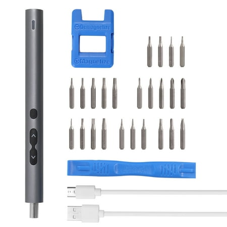 

Andoer 28in1 200rmin 0.35N.m Torque Cordless Type-C Rechargeable Multi-use Electric Screwdriver Screw Drill Bit Set Power Tool Multifunction Screw Driver with for Repairing Electronic Device