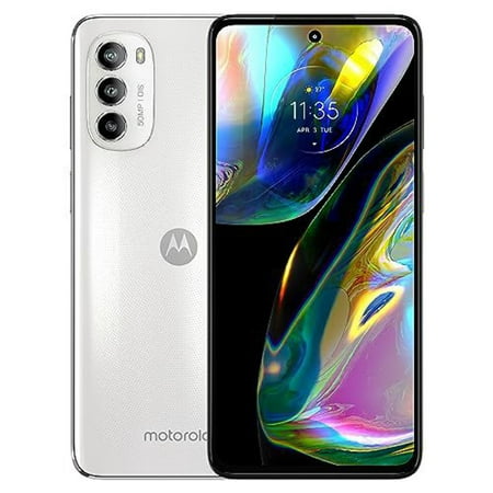 Motorola Moto G82 5G Single SIM | 6GB RAM + 128GB Internal Storage | Stereo Speakers W/Dolby Atmos | 50MP OIS Main Camera | 6.6" OLED 120Hz Display | GSM Only NO CDMA| International Version - (White)