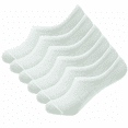 thumbnail image 2 of 12 Pairs White Color No Show Liner Low Cut Women Invisible Loafer Cotton Socks Flat Boat Line, 2 of 2