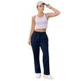 thumbnail image 5 of Resicozy Women's Wide Leg Sweatpants Baggy Straight Leg Lounge Pants Fall Trousers Solid Athletic Joggers with Pockets Navy 2XL, 5 of 8
