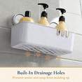 thumbnail image 6 of ComfiTime Suction Cup Shower Caddy – No-Drill, No-Adhesive, Durable Bathroom Shelf Organizer, Removable Plastic Bathtub Caddy, Inside Shower Storage Rack, Holds Up to 22 lbs, White, 6 of 11