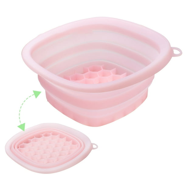 Cuenco facial de silicona para baño de hielo facial, herramienta de spa reutilizable con bandeja incorporada, lavabo plegable portátil para el uso diario en casa por la mañana