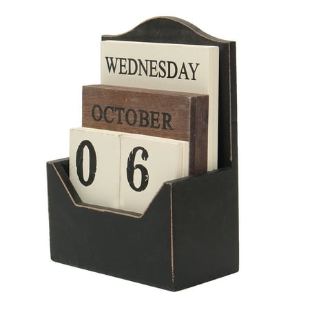 Diy Wood Block Perpetual Calendar Vintage Retro Wooden Office Home Diy Wood Block Perpetual Calendar Vintage Retro Wooden Office Home Desk Decor