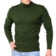 thumbnail image 3 of JDEFEG Pack Of Turtle Neck Top for Men Mens Fashion Cotton T Shirt Sports Ffitness Outdoor Solid T Shirt Tight Long Sleeve Shirt Space Apparel Cotton C L, 3 of 6