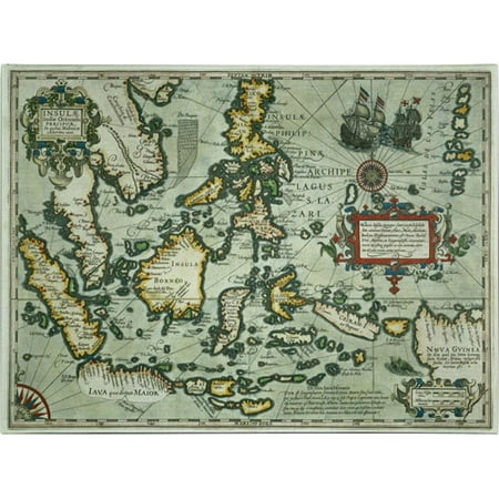 Trademark Art 'Map of the East Indies, 1635' Canvas Art