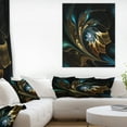 thumbnail image 1 of Design Art - Fleur Fractale Brun Bleu en Noir, 1 of 3