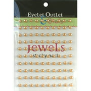 Eyelet Outlet Adhesive Pearls 5Mm 100/Pkg-Brown