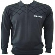 PN JONE Gray Cheaker Polo Jersey Sweater - Medium