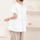 thumbnail image 4 of mfyjkho Tops De Tallas Grandes, Blusas Casuales De Moda Para Mujer, Con Botones, Manga Corta Y Cuello Redondo Tops De Tallas Grandes M, 4 of 4