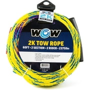 WOW Sports Towing Rope for Wakeboard, Water Ski and Wakesurf, 2-Rider 2K Tow Rope with 2 Sections, 60'