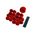 thumbnail image 1 of Juego de 50 cabezas de clavel de seda artificial con tallos, rellenos de jarr&oacute;n, para el hogar, novia, boda, fiesta, cumplea&ntilde;os, pasteles, ramillete de mu&ntilde; Rikyo NA, 1 of 8