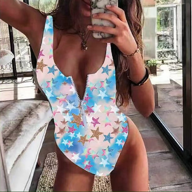 Floenr One Piece Floral Print Tankini Swimsuit Set,Wide Straps Open