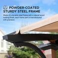 thumbnail image 5 of Sunjoy Beechhurst 8.5 ft. x 13 ft. Steel Arched Pergola with Natural Wood Looking Finish and Tan Shade, 5 of 9