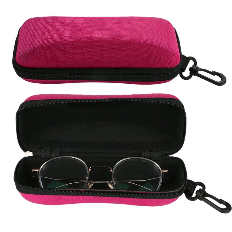 TSV Sunglasses Case, Portable Zipper Glasses Box, Hard EVA Eyeglass  Protector with Hook, 5 Colors