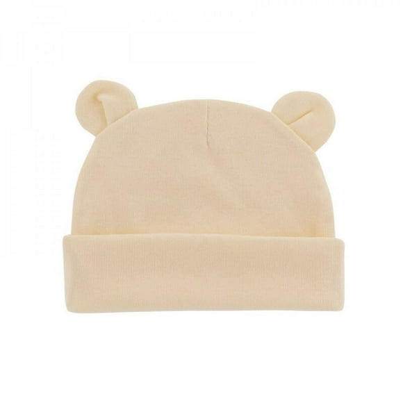 Final Clear Out! Newborn Hospital Hat Preemie Boys Girls Beanie Solid Infant Baby Ears Bonnet Infant Cotton Hats Black
