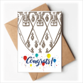thumbnail image 1 of Ilustración de arte barroco de plumas negro blanco Sobre de la Carta de felicitación de la tarjeta de matrimonio, 1 of 4