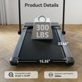 thumbnail image 6 of 3 in 1 Folding Treadmills for Home, 3.0HP Powerful and Quiet Under Desk Treadmill, 300 lbs Capacity Foldable Walking Pad Treadmill with Remote Control and Space Saving, Free Installation, 6 of 7