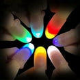 thumbnail image 1 of Lámpara LED para dedos (10 piezas) Luz para pulgares + Clavo a través del dedo con vendaje, Truco de magia para dedos iluminados, Dedo falso, Herramienta de broma para salón, 1 of 5